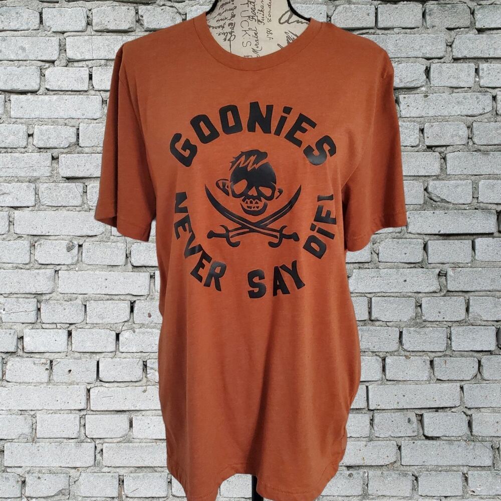 Goonies Tee Retro Movie T-Shirt Orange Adult Large